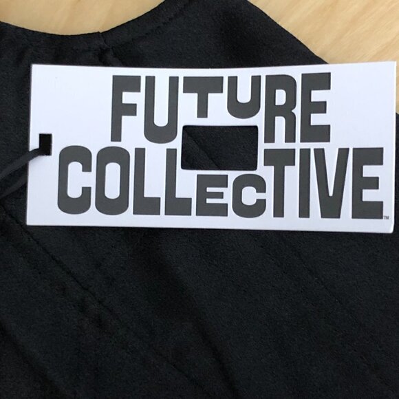 Future Collective Kahlana Barfield Black Zip Satin Bustier - NWT's Whimsigoth - Picture 3 of 11